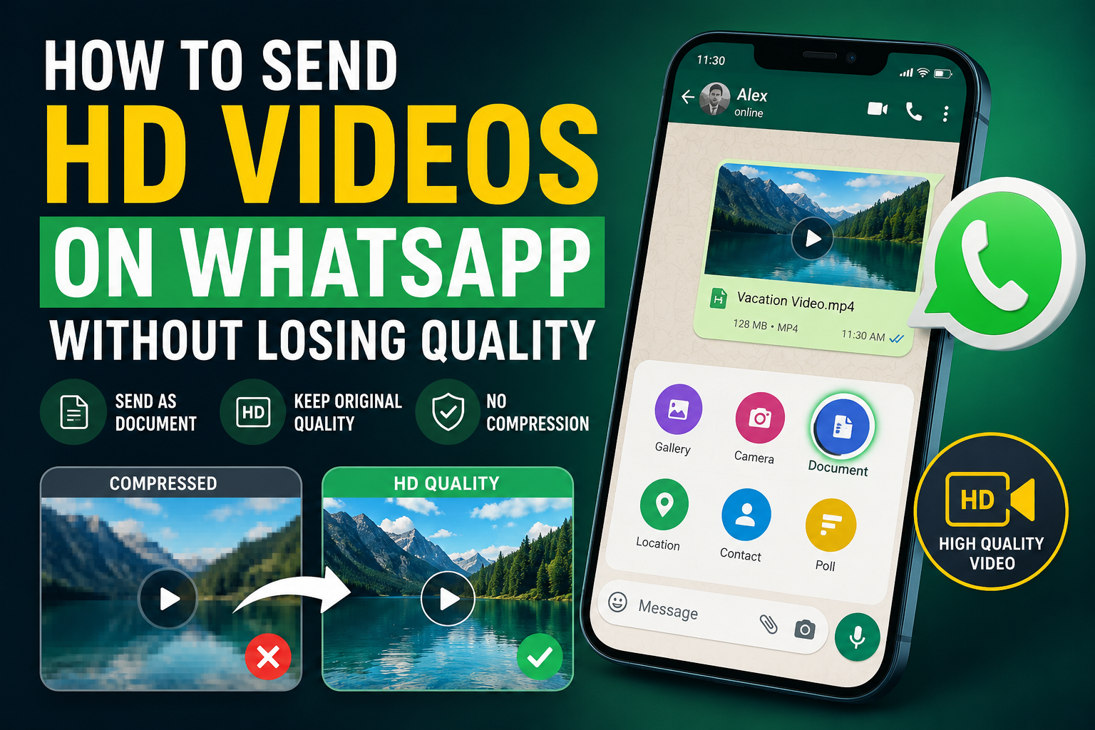 How to Send HD Videos on WhatsApp Without Losing Quality